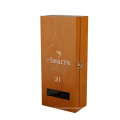 DS Natural solid wood wine box with branding on lid wooden wine box